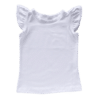 White Sleeveless Flutter Top Product Image