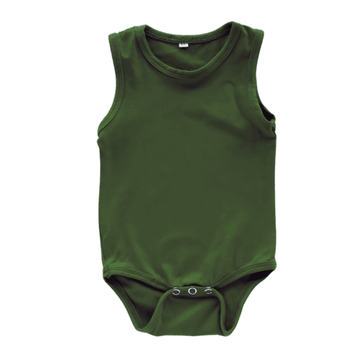 Army Green Sleeveless Bodysuit