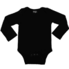 Black Long Sleeve Envelope Bodysuit