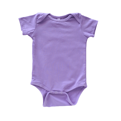 Lavender Lap Neck short sleeve bodysuit