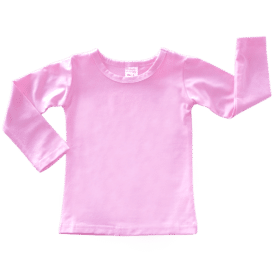 Baby Pink Long Sleeve Basic Top