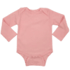 Peachy Pink Long Sleeve Envelope-Bodysuit