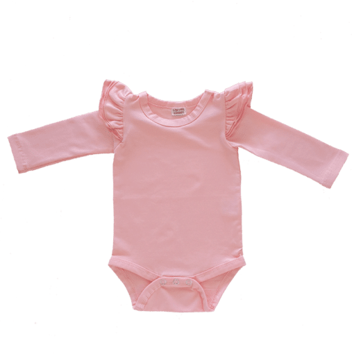 baby-pink-Long Sleeve fluttesuit