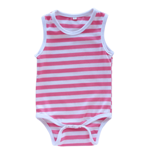 Striped Pink Sleeveless bodysuit