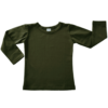 Army Green Long Sleeve Basic Top