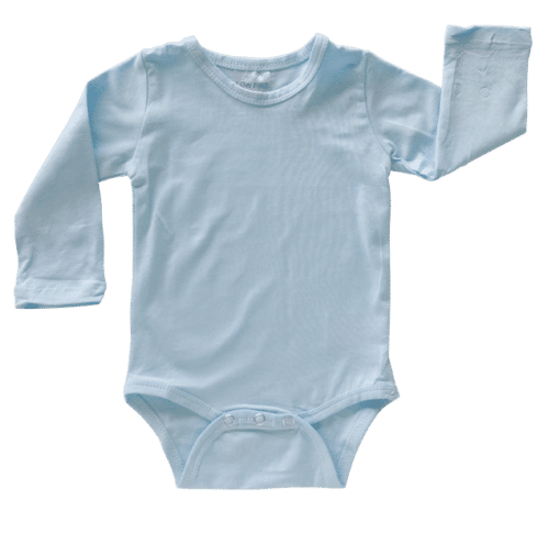 Baby Blue Long Sleeve Basic Bodysuit / Onesie