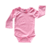 Bubblegum Pink Long Sleeve Basic Bodysuit / Onesie