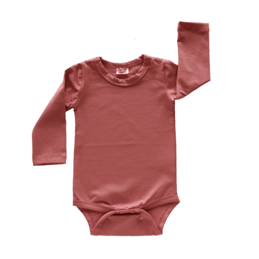 Indian red long sleeve bodysuit