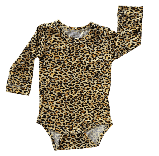 Leopard Long Sleeve Basic Bodysuit / Onesie