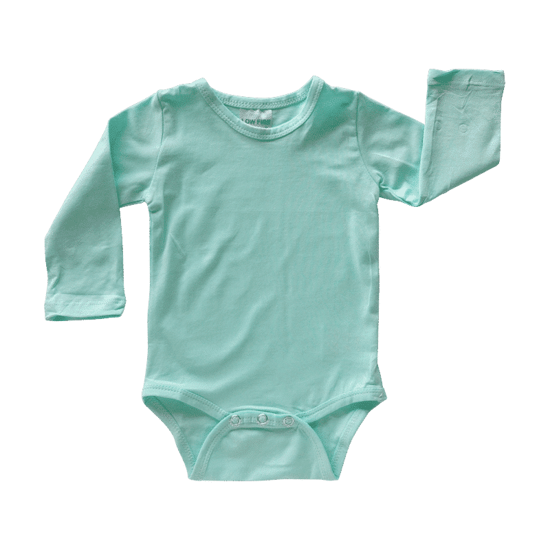 Mint Long Sleeve Basic Bodysuit - Blankish