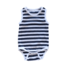 Navy Blue Stripe Sleeveless Bodysuit / Onesie