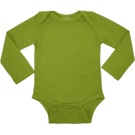 Olive Green Long Sleeve Envelope Bodysuit
