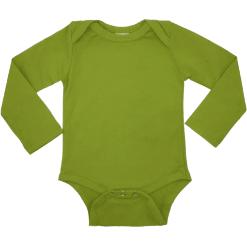 Olive Green Long Sleeve Envelope Bodysuit