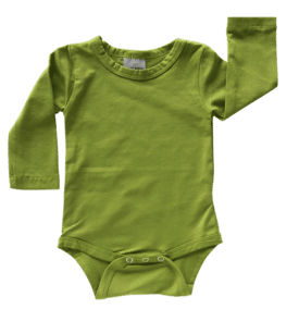 Olive Green Long Sleeve Basic Bodysuit / Onesie