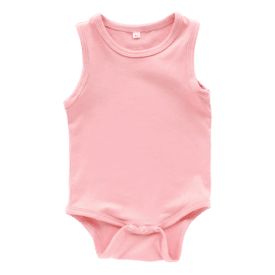 Peachy Pink Sleeveless Bodysuit