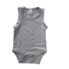 Soft Grey Sleeveless Basic Bodysuit / Onesie