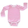 stripey pink long sleeve bodysuit