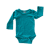 Turquoise Long Sleeve Basic Bodysuit / Onesie