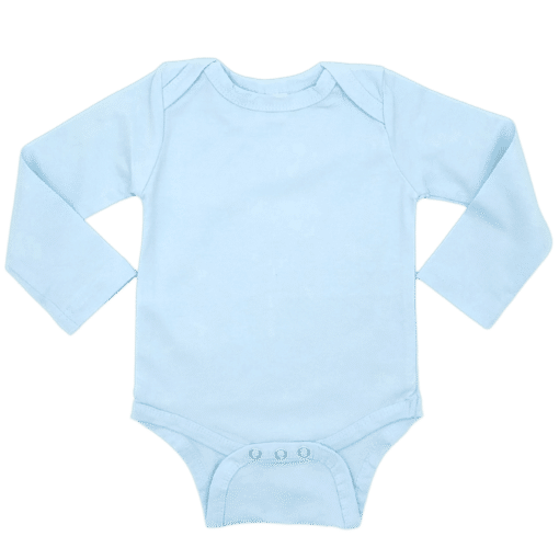 Baby Blue Long Sleeve Envelope Bodysuit