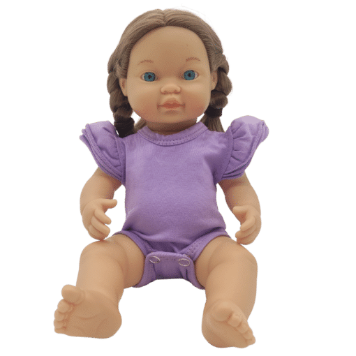 Blankish - Our MiniDoll flutter sleeve onesies are made with our signature stretch cotton blend, that makes these mini flutters are made to last. Suitable for 32-38cm Miniland Dolls <span style="color: #ed1c24;"><strong>This product has no button</strong></span> All our Basics (including Minidoll Flutters) are blank, so that you can print your own designs or leave them as they are to really show off your handmade outfits. Designed with love by us in Australia
